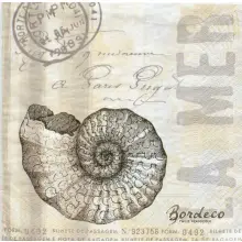 Serwetka do decoupage La mer, skorupa ślimaka, vintage 33x33 Paper+Design Unikat