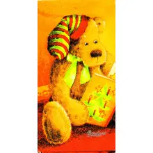 Serwetka do decoupage czytający miś w czapce 21x21 Paper+Design Unikat