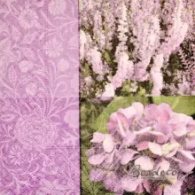 Serwetka do decoupage hortensja i wrzos 25x25 Paper+Design Unikat