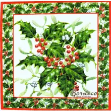 Serwetka do decoupage ostrokrzew i jemioła Paper+Design Unikat