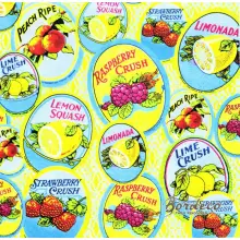 Serwetka do decoupage owocowe etykiety napojów 33x33 Paper+Design Unikat