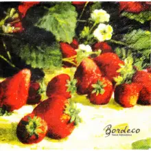 Serwetka do decoupage truskawki jak malowane 33x33 Paper+Design Unikat