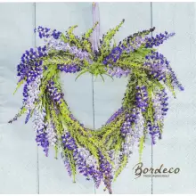 Serwetka do decoupage wrzosowe serce 33x33 Paper+Design Unikat