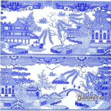 Serwetka do decoupage niebieskie azjatyckie krajobrazy 33x33 R&F Unikat