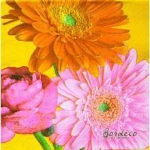Serwetka do decoupage gerbery i róża 33x33 R&F Unikat