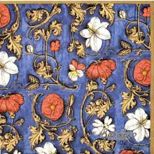 Serwetka do decoupage niebieska wzorzysta tapeta 33x33 R&F Unikat