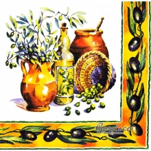 Serwetka do decoupage oliwki i oliwa 33x33 R&F Unikat