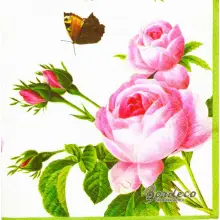Serwetka do decoupage różowa róża 33x33 R&F Unika