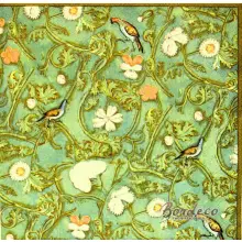 Serwetka do decoupage zielona wzorzysta tapeta 33x33 R&F Unikat