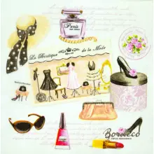 Serwetka do decoupage Boutique, modne dodatki, vintage 33x33 R2S Unikat