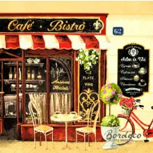 Serwetka do decoupage Cafe, Bistro 33x33 R2S Unikat