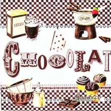 Serwetka do decoupage Chocolat, czekoladowe 33x33 R2S Unikat