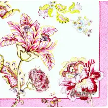 Serwetka do decoupage czerwone malowane kwiaty 33x33 R2S Unikat