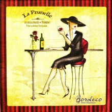 Serwetka do decoupage kobieta z drinkiem 33x33 R2S