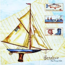 Serwetka do decoupage model żaglówki 33x33 R2S
