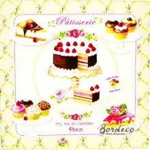 Serwetka do decoupage słodkie  wypieki cukierncze 33x33 R2S Unikat