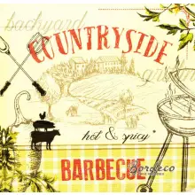 Serwetka do decoupage wiejski grill, Barbecue 33x33 R2S Unikat