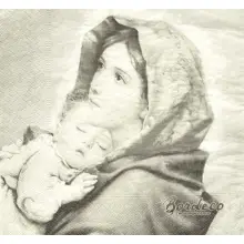 Serwetka do decoupage Maryja z dzieciątkiem 33x33 SAGEN UNIKAT