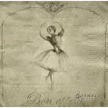 Serwetka do decoupage baletnica 33x33 firmy SAGEN