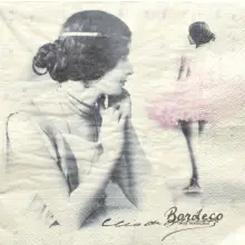 Serwetka do decoupage wspomnienie o balecie 33x33 SAGEN