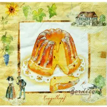 Serwetka do decoupage wypieczona babka z rodzynkami 33x33 SWEET PAC, Unikat
