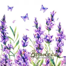 Serwetka do decoupage lawenda duże kłosy 33x33 TETEaTETE