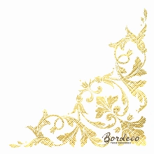 Serwetka do decoupage złoty relief 33x33 TETEaTETE