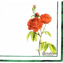 Serwetka do decoupage czerwona i żółta róża 33x33 TETEaTETE Unikat