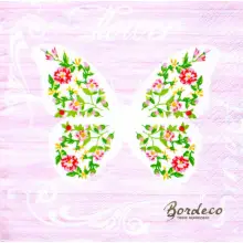 Serwetka do decoupage kwiatowy motyl 33x33 TETEaTETE Unikat