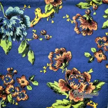 Serwetka do decoupage kwiaty na granatowym tle 33x33 TETEaTETE Unikat