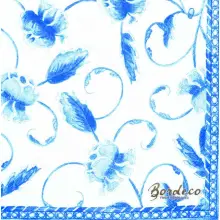 Serwetka do decoupage niebieskie motywy kwiatowe 33x33 TETEaTETE Unikat