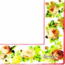 Serwetka do decoupage różyczkowa bordiura 33x33 TETEaTETE Unikat