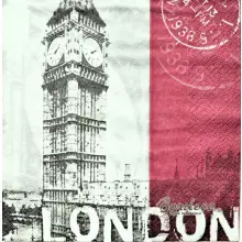 Serwetka do decoupage Londyn, Big Ben, 33x33 TI-FLAIR. Unikat
