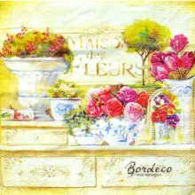 Serwetka do decoupage kwiaty w naczyniach 33x33 TI-FLAIR Unikat