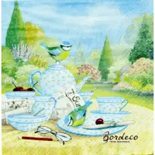 Serwetka do decoupage sikorki przy śniadaniowym stole 33x33 TI-FLAIR Unikat