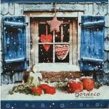 Serwetka do decoupage świąteczne okno 33x33 TI-FLAIR. Unikat