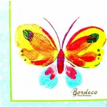 Serwetka do decoupage malowane cztery kolorowe motyle 21x21 ULSTER WEAVERS Unikat