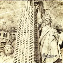 Serwetka decoupage Nowy Jork 33x33 VICTORA'S Unikat