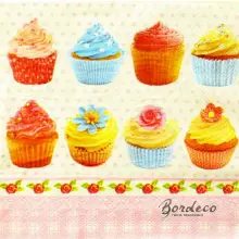 Serwetka decoupage kolorowe babeczki, muffinki 33x33 VICTORA'S Unikat
