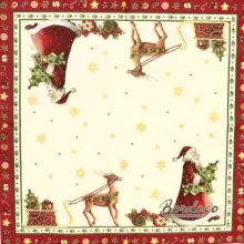 Serwetka do decoupage Mikołaj z choinką 33x33 VILLEROY Unikat