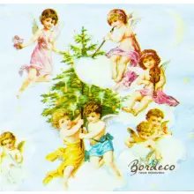 Serwetka do decoupage cherubinki na obłokach 33x33 VIVA. Unikat