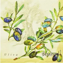 Serwetka do decoupage gałązki oliwek 33x33 VIVA. Unikat