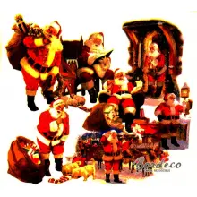 Serwetka do decoupage mix Mikołajów 33x33 Ambiente Unikat