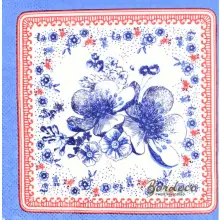 Serwetka do decoupage niebieskie kwiatuszki  24x24 DUNI. Unikat