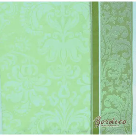 Serwetka do decoupage delikatny zielonkawy ornament 33x33 IHR Unikat