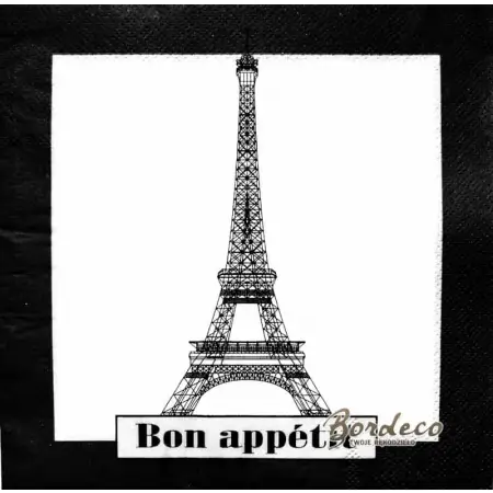 Serwetka do decoupage wieża Eiffla 33x33 Actuel Unikat