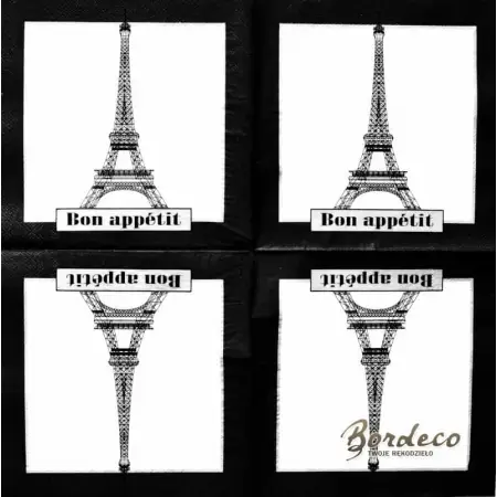 Serwetka do decoupage wieża Eiffla 33x33 Actuel Unikat