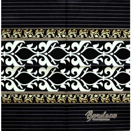 Serwetka do decoupage czarna tapeta z ornamentami 33x33 AHA