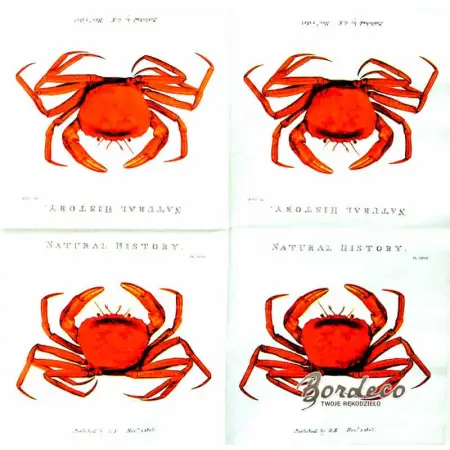 Serwetka do decoupage czerwony krab 33x33 AHA Unikat