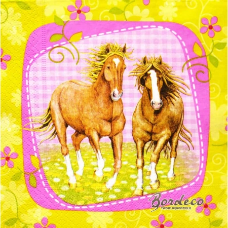 Serwetka do decoupage konie 33x33 AHA Unikat